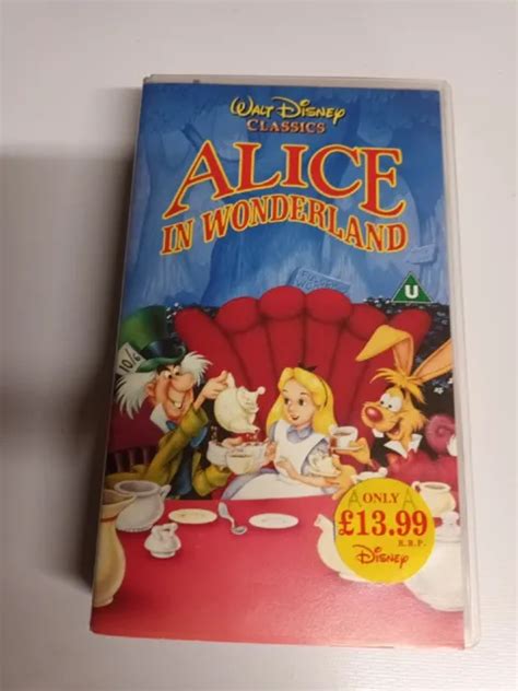 VINTAGE VHS ALICE In Wonderland Walt Disney Classic Vintage Very Good