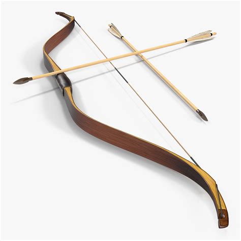 Antique Wooden Bow With Arrows D Model Ds Blend C D Fbx Ma