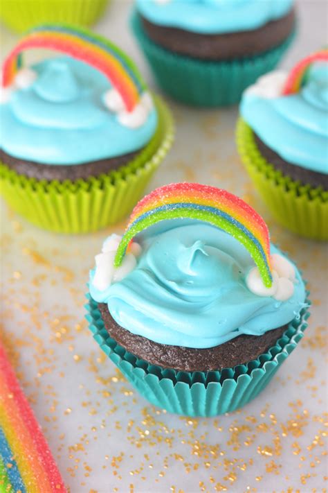 Add a few drops of red into one bowl, yellow in the second, green in the third, blue in the fourth. Rainbow Cupcakes With a Hidden Surprise - Mommy's Fabulous ...