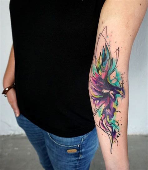 Watercolor Phoenix Tattoo © Tattoo Artist Lausbub Tattoo Kollektiv 💕 💕