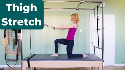 Thigh Stretch On The Trapeze Tablecadillac⎮pilates Encyclopedia Youtube