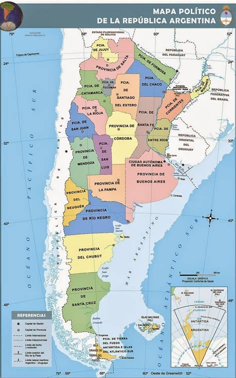 Infoplanetas Mapa De La República Argentina Tradicional