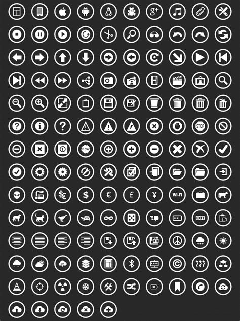 Black And White Icon Pack