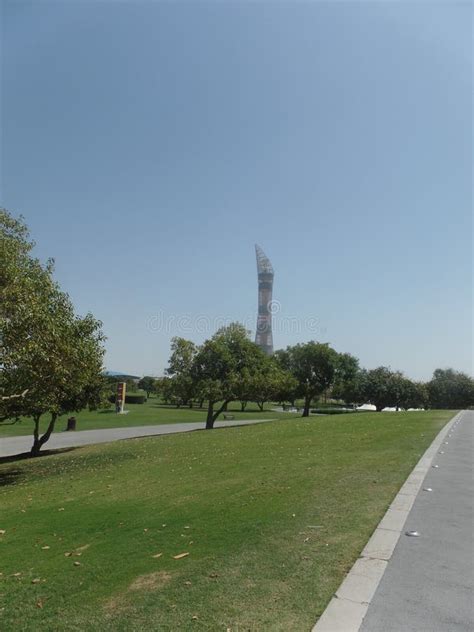 Doha Qatar April 12 2019 The Torch And Aspire Park Editorial Stock