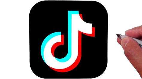How To Draw Tik Tok Logo Pencil Drawing Step By Step Youtube Images