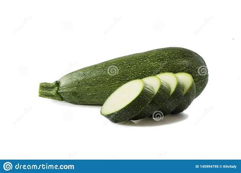 To help keep zucchini fresh for a long time, you'll need to blanch them first. Fresh Cut Zucchini Isolated On A White Background. Design ...