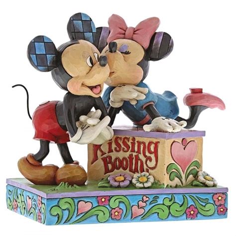 Disney Traditions Kissing Booth Mickey And Minnie Mouse Figurine