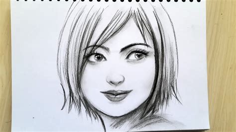Beautiful Girl Drawing Slow Version Face Drawing Pencil Sketch Youtube