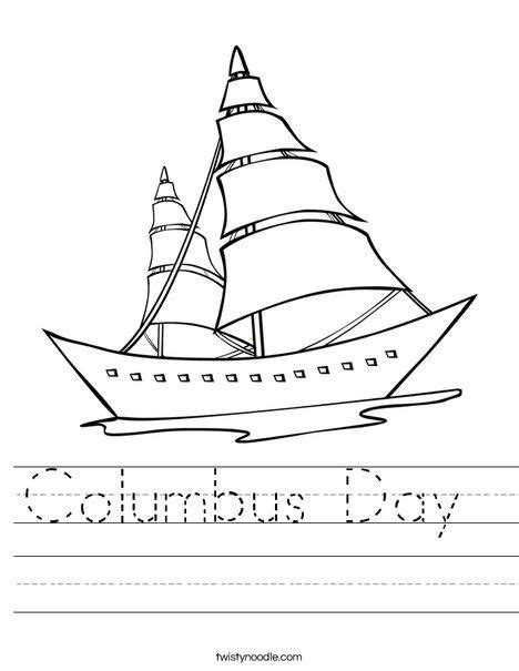 Columbus Day Worksheet Free Worksheets Samples
