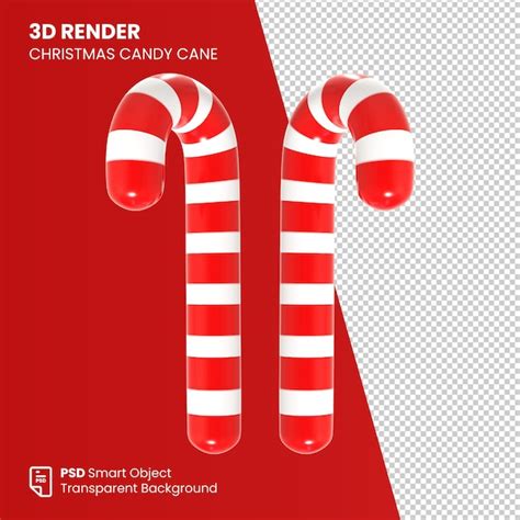 Premium Psd 3d Render Christmas Candy Cane
