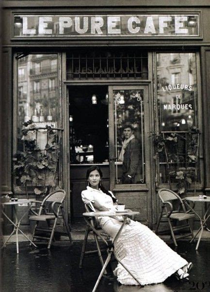 Le Pure Cafe Paris Black And White Photography Vintage