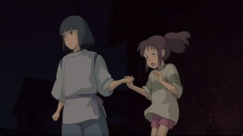 Haku Helps Chihiro To Get Up On Her Feet And About To Run For Their Lives Miyazaki Spirited Away
