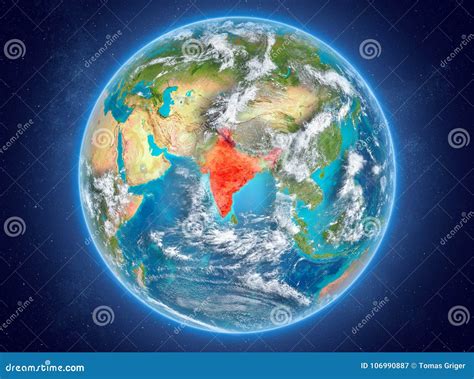 India On Planet Earth In Space Stock Image Image Of International