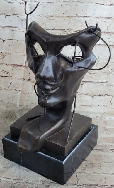 Bronze Sculpture Statue Salvador Dali Soft Self Portrait Signed Sealed