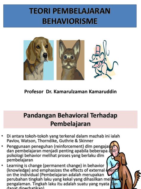 Bab 10 Teori Pembelajaran Behaviorisme Pdf