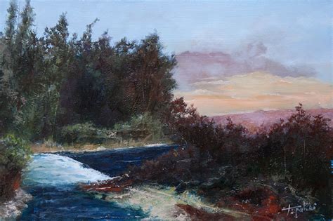 River Stream Oil Painting Fine Arts Gallery Original Fine Art Oil