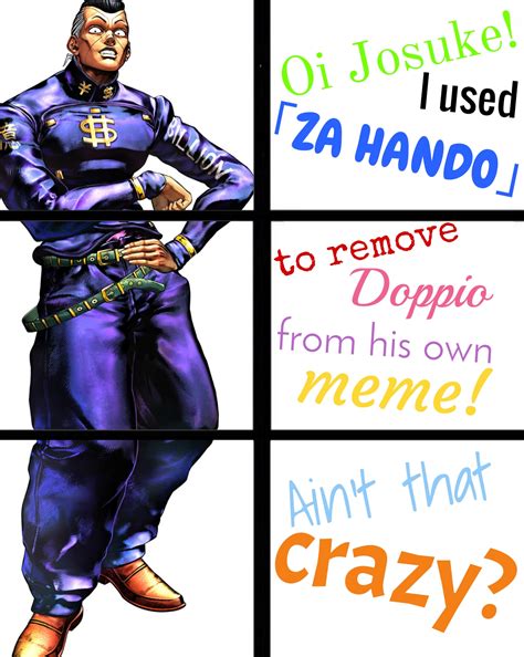 Nothing Can Deflect Meta Memes Rshitpostcrusaders Oi Josuke