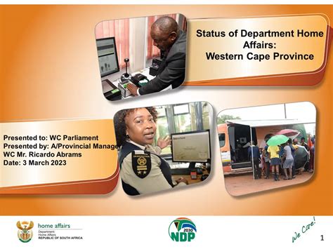 Ppt Status Of Department Home Affairs Western Cape Province