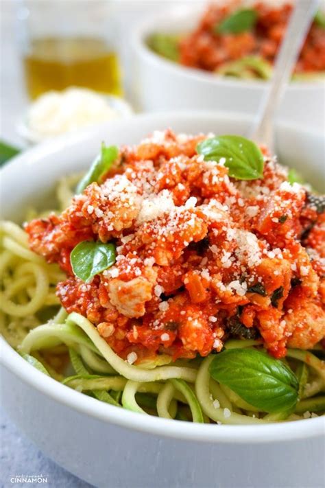 Quick And Easy Turkey Bolognese Recipe With Zucchini Pasta Recipe