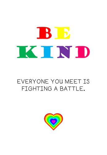 Be Kind Themed Poster 5 A4 Posters Included Teaching Resources