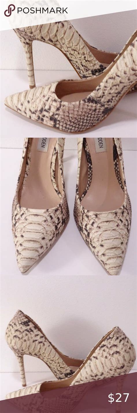 Steve Madden Proto Natural Snake Pointed Pumps Sz Pointed Pumps
