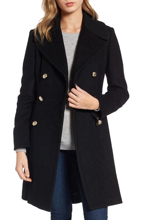 Guess Double Breasted Wool Blend Coat Regular And Petite Nordstrom