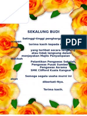 Sekedar berbagi untuk melengkapi ketersediaan contoh administrasi berikut ini saya sharekan contoh program kerja kegiatan ekstrakurikuler pramuka. Penghargaan Sekalung Budi Buku Program