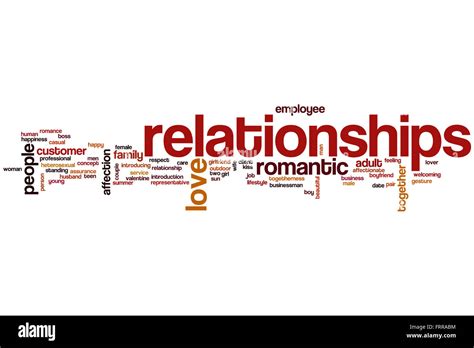 Relationships Word Cloud Concept Stock Photo Alamy