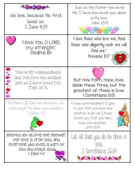 Printable Bible Verse Valentine Cards Ministry To Children Valentines Day