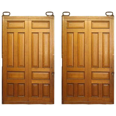1900s Pair Of Antique 6 Panel Oak Pocket Doors For Sale At 1stdibs 6