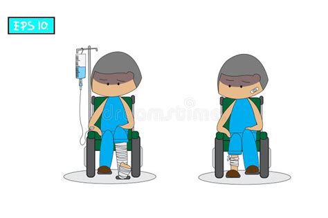 Cartoon Of Man With A Body Cast Stock Vector Illustration Of Illness