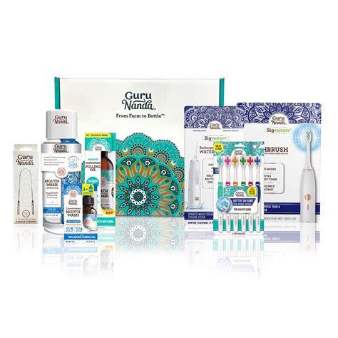 gurunanda oral care kit 3 0 oil pulling portable toothbrush and water flosser and mouthwash