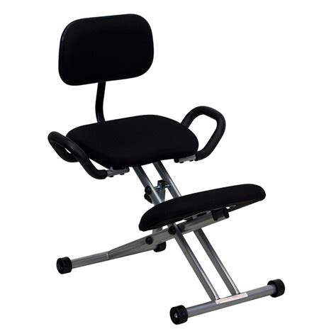 Kneeling chairs were designed to offer back pain relief while encouraging proper posture with little to no effort. Ergonomic Kneeling Chair with Handles in Black from ...