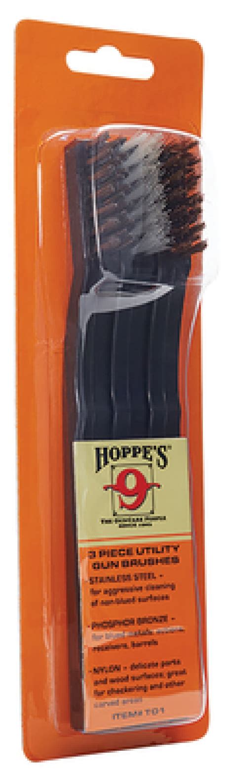 Hoppes Hoppes Utility Gun Cleaning Brushes 3 T01 Brushes Arnzen Arms