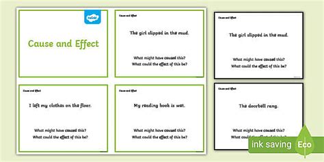Cause And Effect Task Cards Teacher Made Twinkl