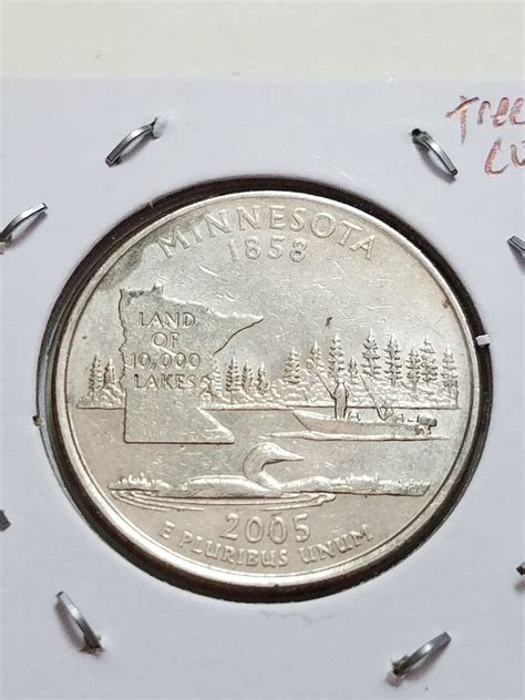 2005 D Minnesota State Washington Quarter TREE CUD Error - For Sale