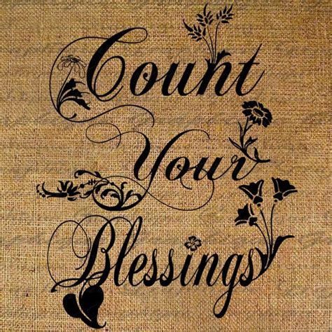 Count Your Blessings Quote Text Word Flowers Digital Image | Etsy