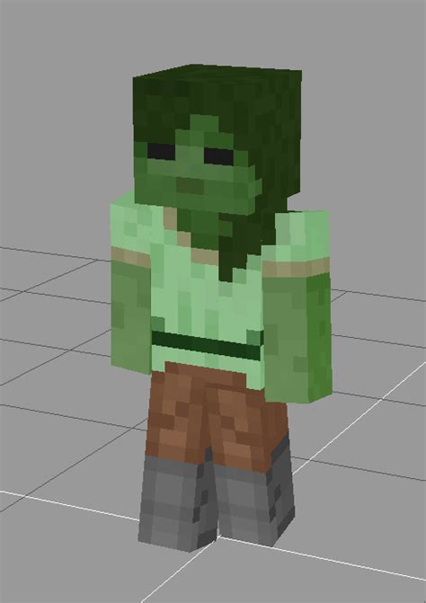 Made A Texture Of Zombie Alex Because I Was Bored I Think It Fits The Mc Style Rminecraft