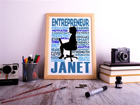 Custom Entrepreneur Poster Entrepreneur T Typography Art Etsy