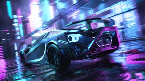 2048x1152 Scifi Neon Cars On Street 2048x1152 Resolution Hd 4k