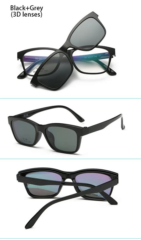 Ultra Light Resin Clip On Sunglasses Men Women Magnetic Eyewear Eyeglass Frames Tr90 Optical