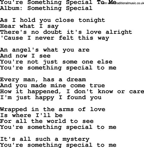 Youre Something Special To Me By George Strait Lyrics