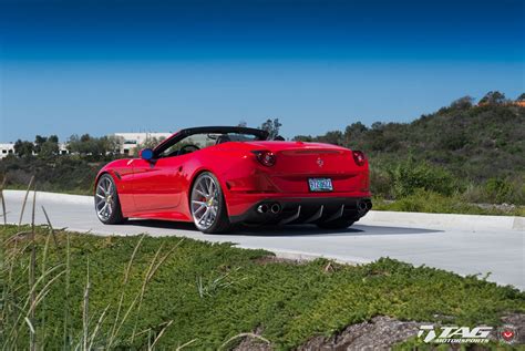 Production was limited to ten examples and according to the manufacturer, all were already spoken for at the time of the car's public introduction in october 2014. Lowered Convertible Ferrari California Rocking a Set of Vossen Rims — CARiD.com Gallery