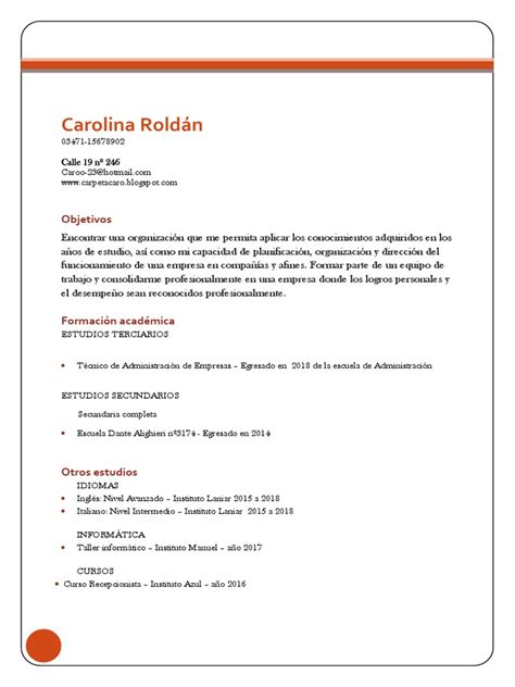 Curriculum Vitae Pdf Contador Planificación