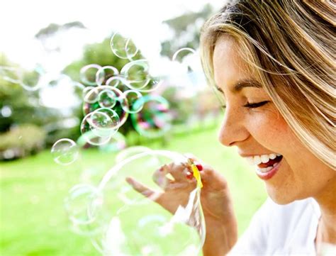 Woman Blowing Bubbles Stock Image Everypixel