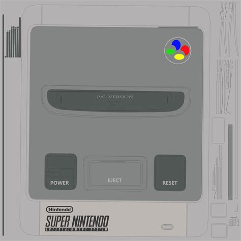 Super Nintendo Famicom 3d Model 49 Max Fbx Obj Free3d