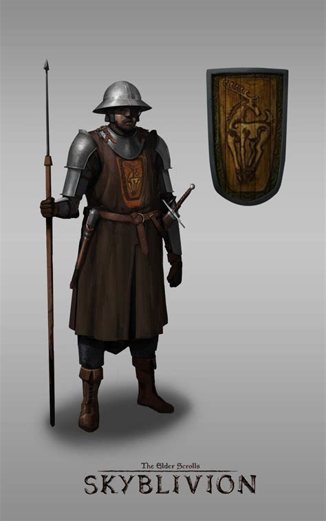 Artstation Skyblivion City Guards Medieval Fantasy Characters