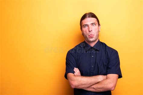 Hilarious Male Faces Posing Stock Image Image Of Hilarious Eyes