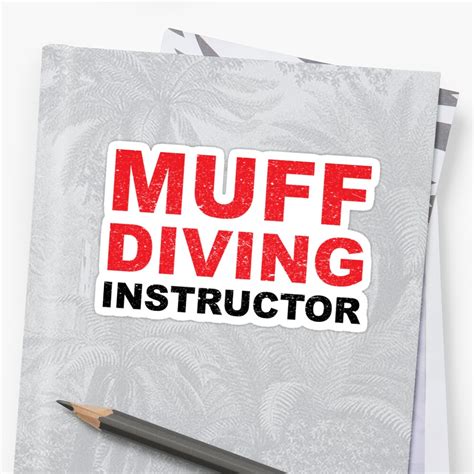 Muff Diving Instructor Funny Dive T Sticker By Onceproject Redbubble