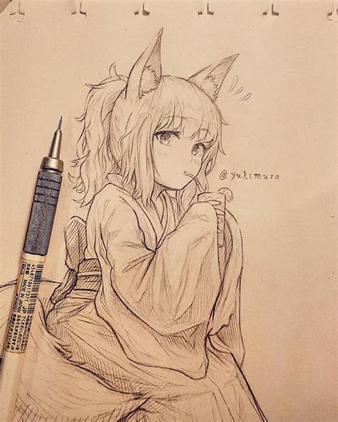 Anime Cat Girl Sketch Artist Yuukimurasketchinstagram Anime